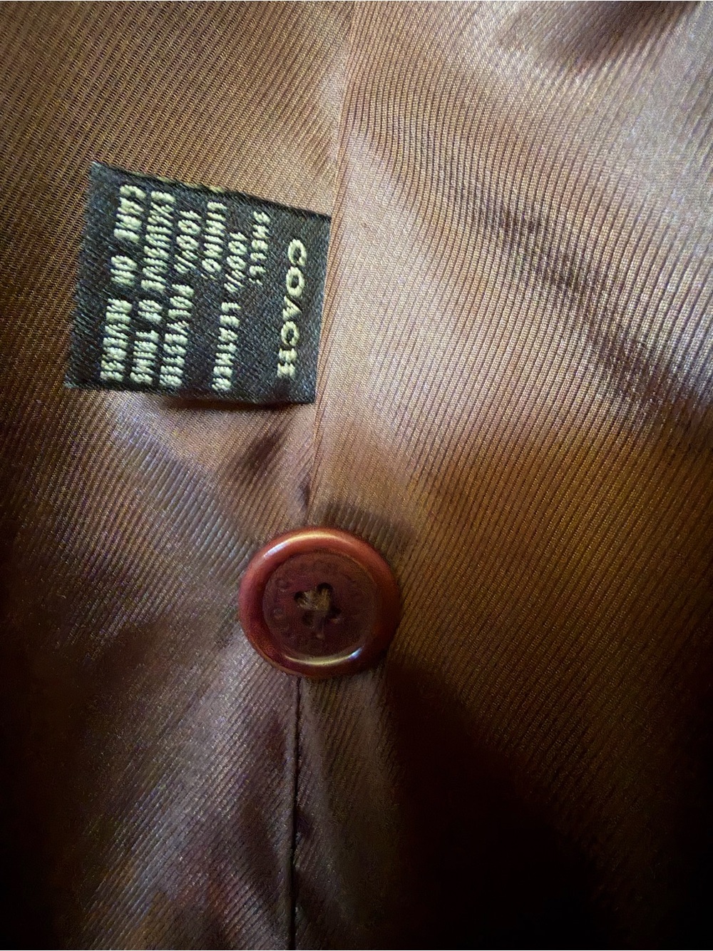 COACH Vintage 90’s 2YK Burgundy Leather Jacket - Picture 5 of 10